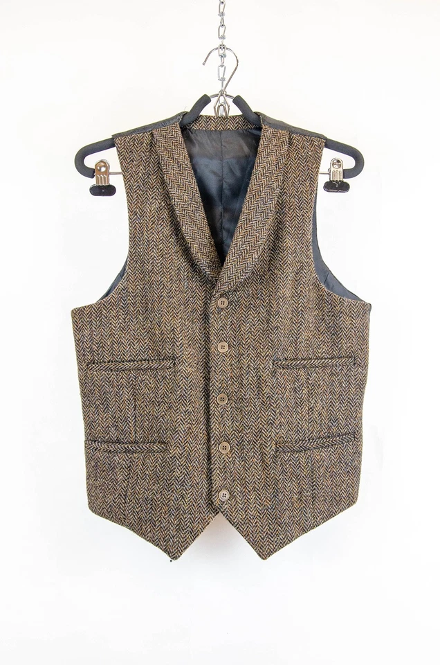 ASOS Harris Tweed Jacket & Waistcoat Set – 100% Wool – Handwoven Scotland - US36 - Image 3 of 4