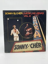SONNY & CHER LIVE IN LAS VEGAS VOL 2 2-LP SET VG+ VINYL RECORD GATEFOLD MCA 1973