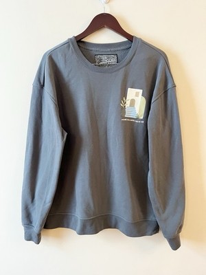 Brooklyn Cloth Blue Thank you Have a Nice Day Graphic Print Sweatshirt Size L