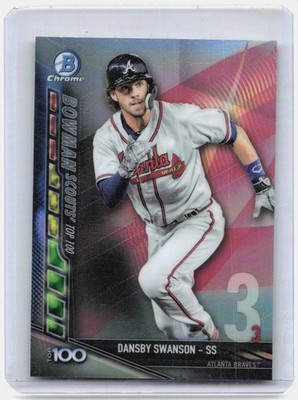 2017 Bowman #BTP-3 Dansby Swanson Bowman Scouts' Top 100