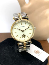 Tory Burch Women's Watch TBW2044 Quartz Cream Dial Two Tone Stainless Steel 30mm