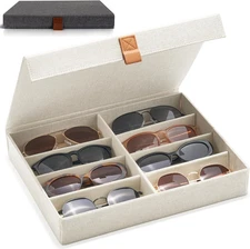 ZICOTO Sunglass Storage Organizer for 8 Pairs Stylish Case/Holder Displays