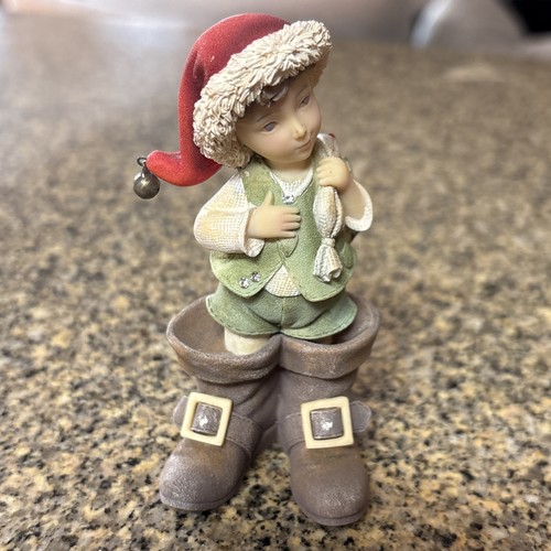Enesco The Heart Of Christmas Karen Hahn ELF IN SANTA’S BOOTS 4034460 - Picture 2 of 8