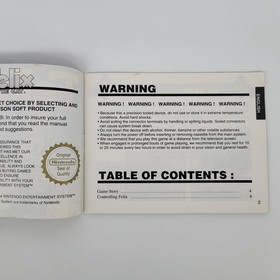 Felix the Cat &ndash; Nintendo NES &ndash; Bedienungsanleitung &ndash; NES-FC-FRA