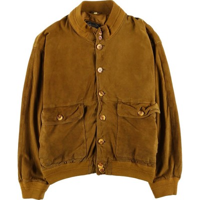MEUCCI Vintage Brown Suede Leather Balsta Jacket Men s L 52 Leather Blouson