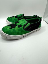 Minecraft Creeper Slip-On CBF5699AMT Boys 2 Sneaker Green Black Skateboard Shoes
