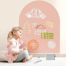 Magnetic Arch Wall Decal 15.7"x31.5" Camel Pink - Easy Peel Stick Design