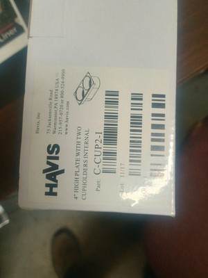 Havis Inc C-cup2-1 4'' High Plate With 2 Cupholders Internal Console
