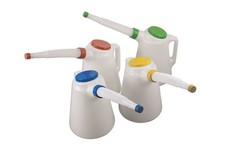 LASER 7010 Oil Measuring Jug Set 4 x 5 L Universal Reservoir With Flexi Spouts