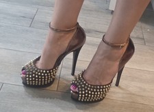 Steve Madden Studded Spike Platform Peep Toe ...