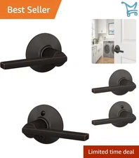 Door Lever Zinc Aged Bronze Passage Lock Handle for Interior Doors Easy Install