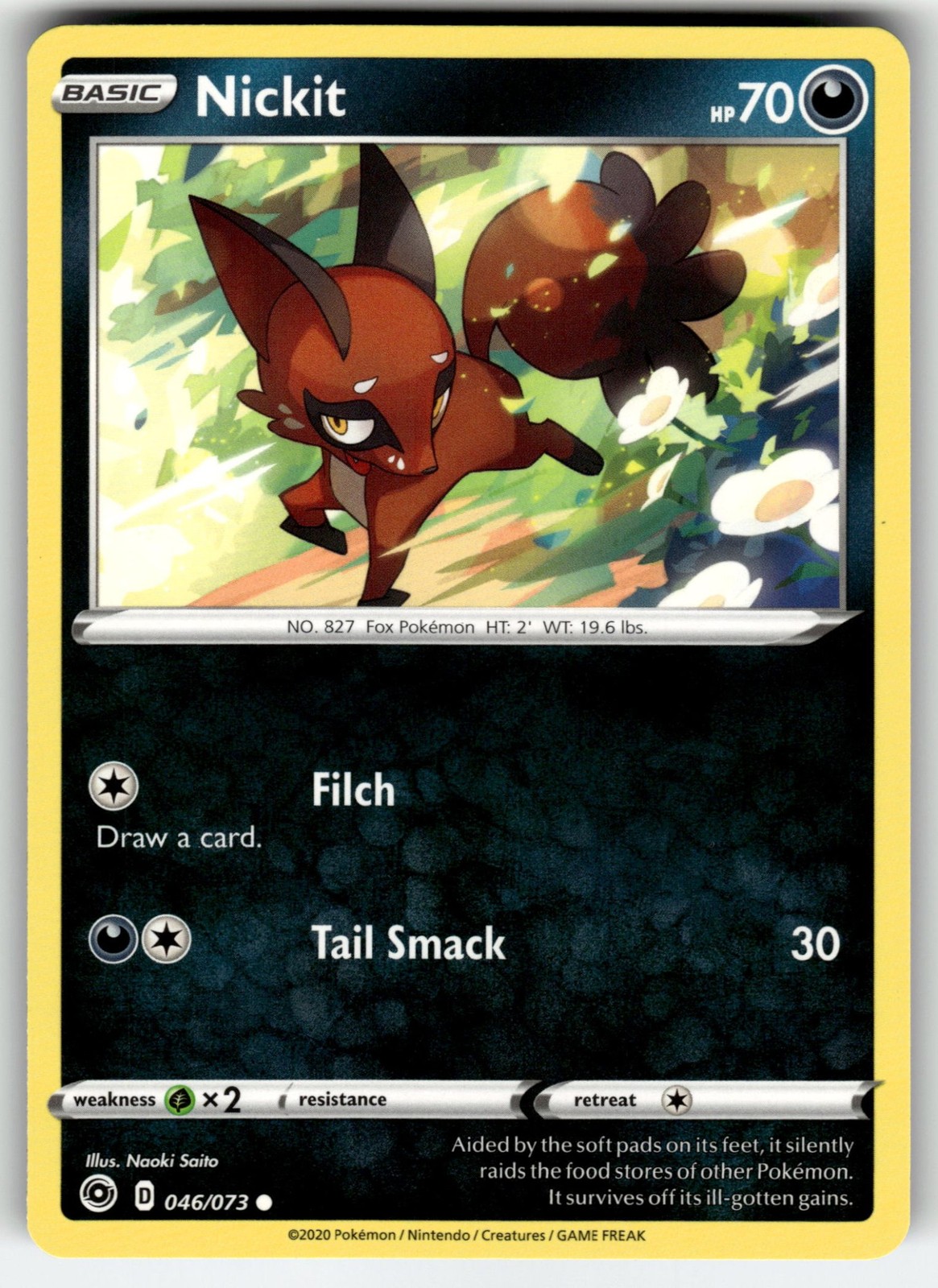 Nickit 46/73 Champion's Path Pokemon Common Near Mint
