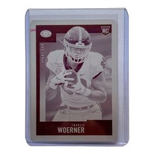 Panini NFL Score Charlie Woerner Georgia 1/1 Red Card Used 2020