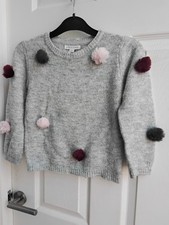 Primark Girls Jumper Aged 5-6yrs Grey