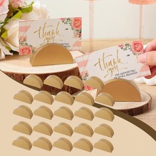 24Pcs Place Card Holders Table Number Holders Wooden Stylish Event Name Card