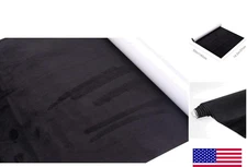 Self-Adhesive Black Microfiber Suede Fabric - 14.5in x 55in for Car Interiors