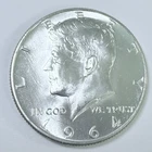 1964-D Kennedy Half Dollar 90% Silver, GEM/BU MS Mint State Condition #9511