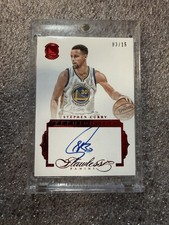 2015 Panini Flawless Stephen Curry  Ruby Premium Ink AUTO /15