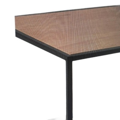 Amazon Basics Couchtisch Wohnzimmermöbel Jörn rechteckig Wildeiche Optik Stahlra