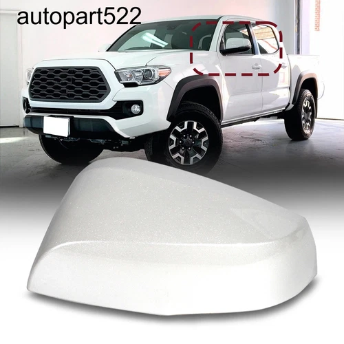 For Toyota Tacoma 2016-2021 Left Painted White Mirror Cover W/ Signal Cutout