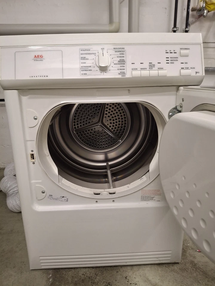 AEG Abluft Trockner 7 kg Fassung, Modell T35850, gebraucht - Bild 3 von 4
