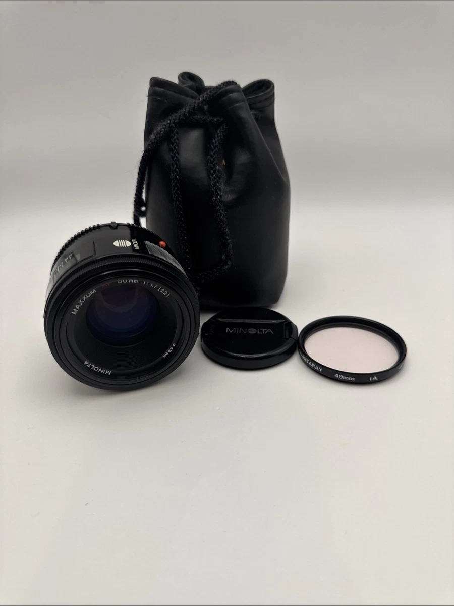 Minolta Maxxum 50mm Focal Camera Lenses f/1.7 Maximum Aperture for