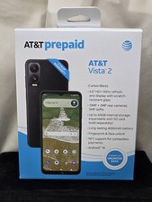 ATT Prepaid Vista 2 Smartphone Carbon Black 64GB Android 14 Brand New