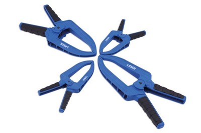 Laser Tools Composite Plastic Spring-Loaded Clamp Set 4pc 9245