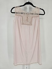 Vintage Aristocraft by Superior Pink Sleeveless Embroidered Lace Night gown Sz S
