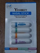 Nasal Stick Set of 4, Enhance Breathing  Fresh Sensation.