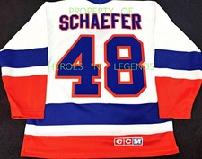 YOUTH-XS * VINTAGE MATTHEW SCHAEFER NY ISLANDERS 1983 CCM LICENSED HOCKEY JERSEY