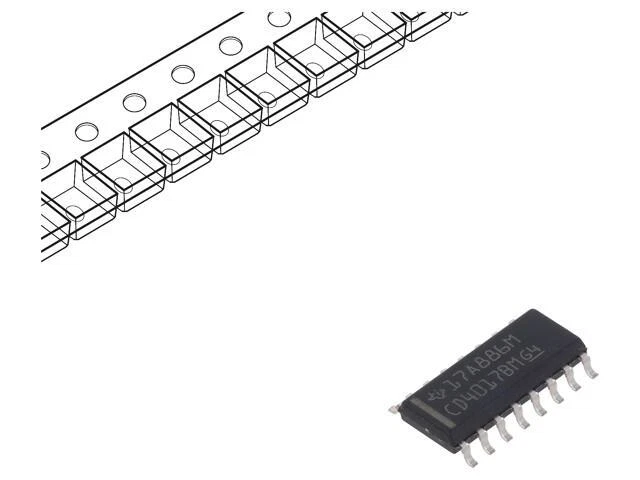 2X CD4017BM96 IC: digital TEXAS INSTRUMENTS - Bild 1 von 1