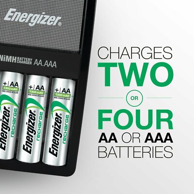 Energizer Rechargeable AA and AAA Battery Charger with 4 AA