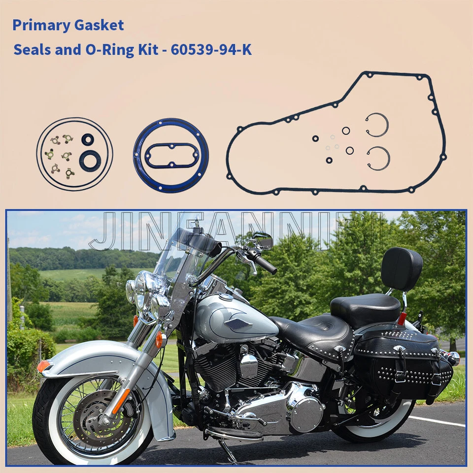 Kit de sellado de junta de cubierta de embrague para Harley Softail Dyna Fat Boy 1994-2006 FXD FLST Foto 3 de 4