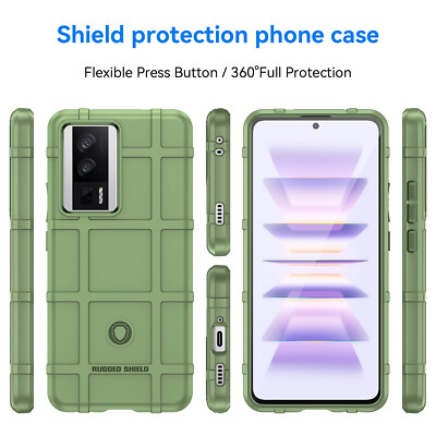 For Xiaomi Poco F5 Pro, Shockproof Hybrid Armor Defender Soft Rubber Case Cover