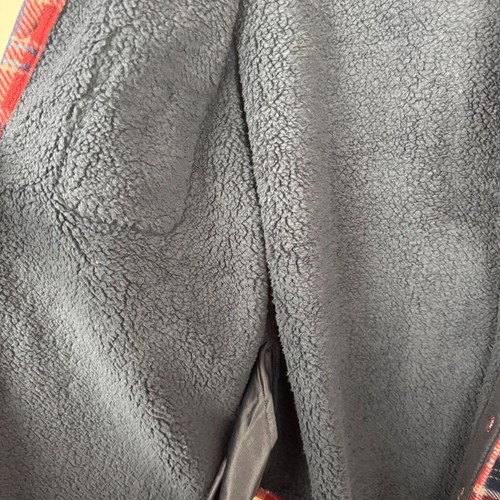 Weatherproof Vintage NEW Red Blue Plaid Fleece Sherpa Lined Shacket Men's Medium - Picture 6 of 12