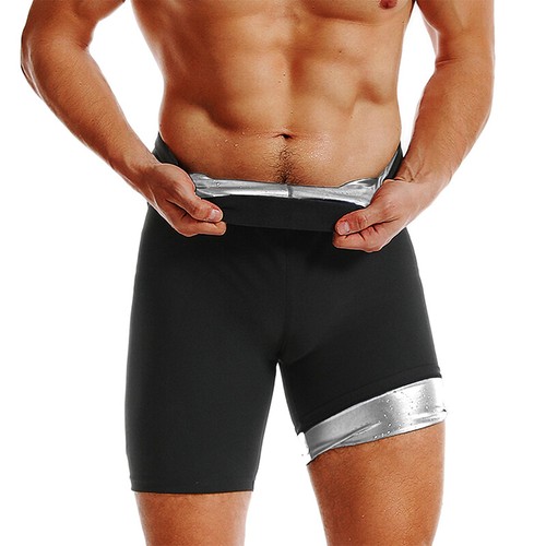 Men Sauna Shorts Shorts Workout Slimming Fat Burning Fitness Shorts - Picture 5 of 16