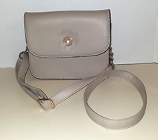 Marc New York Taupe Flower Cross-Body Handbag- Andrew Marc