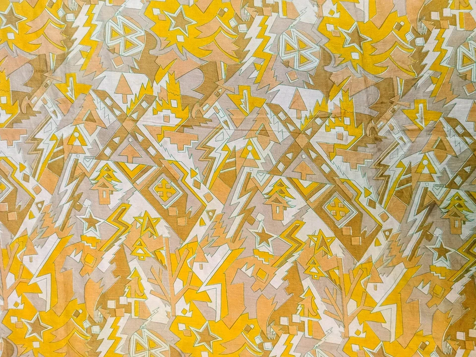 Pure Silk Fabric By The Yard Dress Making Cloth Collage Vintage Material PSF1634 - Image 4 of 4