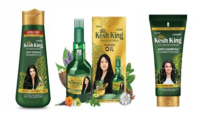Emami Kesh King Ayurveda Anti-Haarausfall Combo Pack (Öl, Shampoo, Conditioner)
