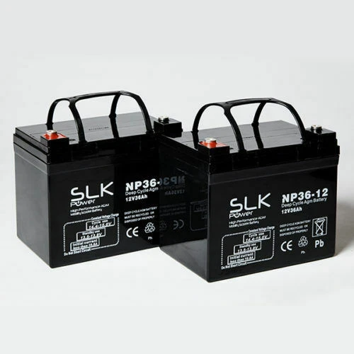 2 x 12 V 36 Ah GEL Elektromobil Rollstuhl Batterien - Upgrade 32 Ah 33 Ah 35 Ah