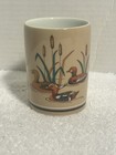 Vintage Wood Ducks Ceramic Toothbrush/Water Cup Andre Richard Japan 9oz UUU