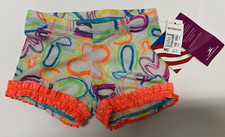Motionwear 8-10C foiled 7066 dance shorts ruffle hem
