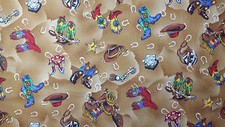 Patchworkstoff (€20/m²) 13 cm Kinder High Noon Sattel Stiefel Cowboy 1,1m breit