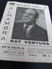 program, alhambra, music hall, ray ventura, 1946 (samg)