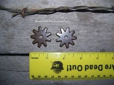Rowels - 9 Point -Star (1 1/4") with Cotter and Pins (Black Satin)