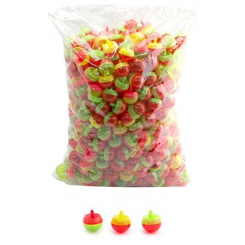 3 x Plastic Flip Top Two Tone Spinning Gyro Kids Gift Novelty Toys Assorted 33mm - Picture 5 of 12