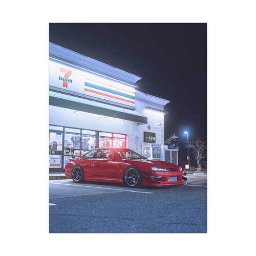Nissan 240sx S14 Kouki High Resolution Museum Quality Vertical Car Canvas Print - Picture 2 of 10