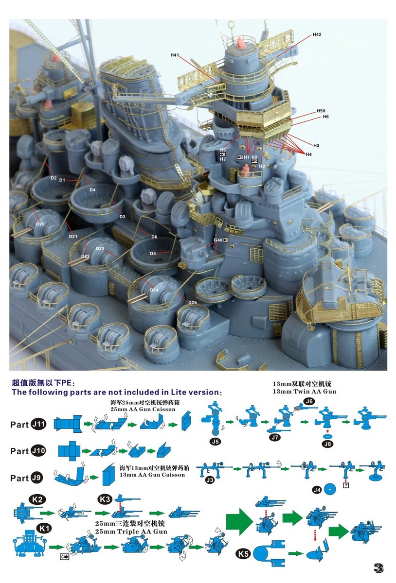 Five Star Model (710279) 1:700 IJN Yamato 1945 Final Etched Parts