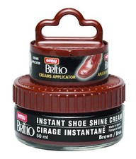 BRILLO Instant Shoe Shine Cream 50 ml BROWN KIT